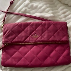 Kate Spade Magenta Quilted Crossbody Handbag